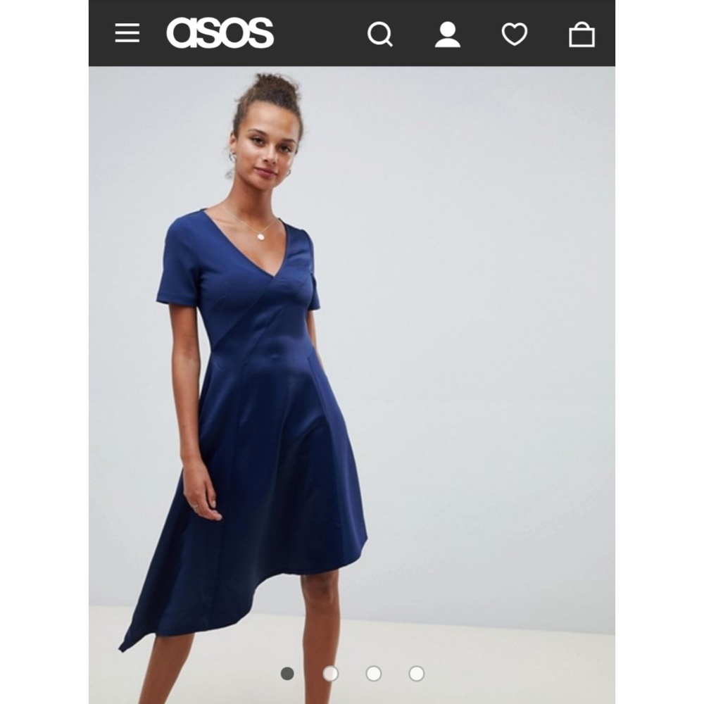 ASOS DESIGN satin insert midi dress